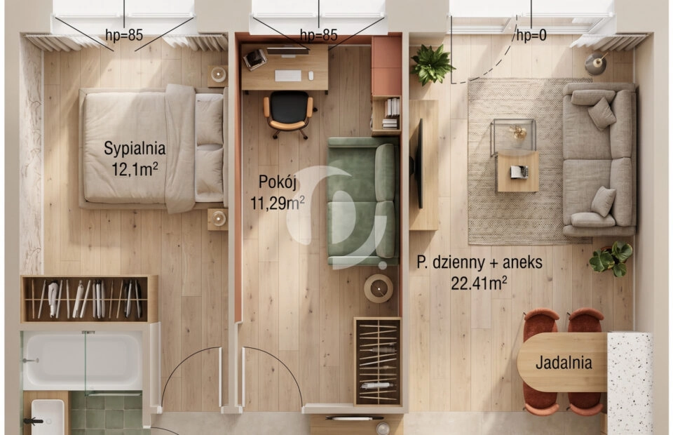 Ciche 57m2 nowoczesne zachód SKM infrastruktura