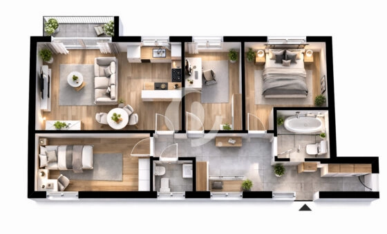 4 pokoje|balkon| blisko SKM| kameralny budynek