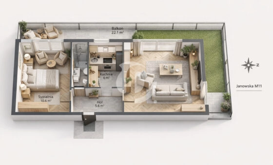 2 pokoje|balkon| blisko SKM| osobna kuchnia