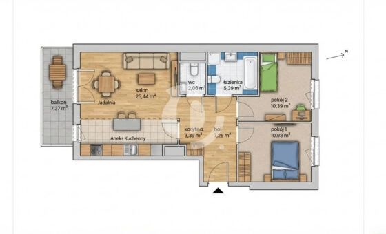 Szybko Klucze 3 pok 57m2| Duży balkon>tramwaj 1