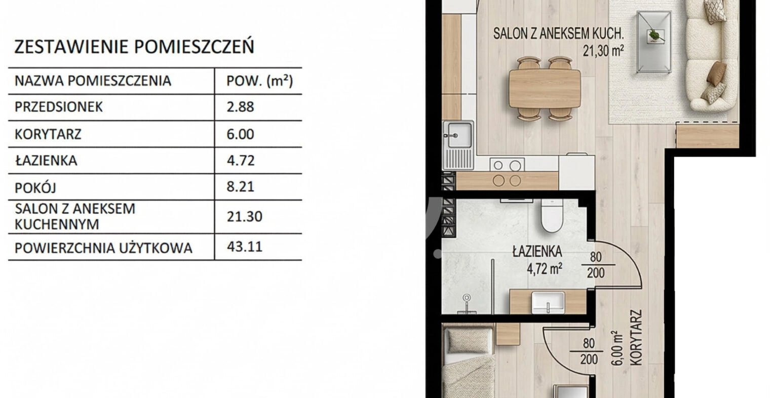 Ostatnie 2 pokoje Gotowe 43m2 ogródek taras