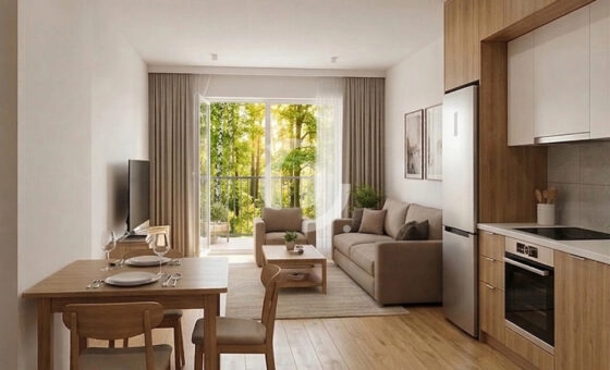 Duże 2 pokoje zachód balkon natura Gdynia