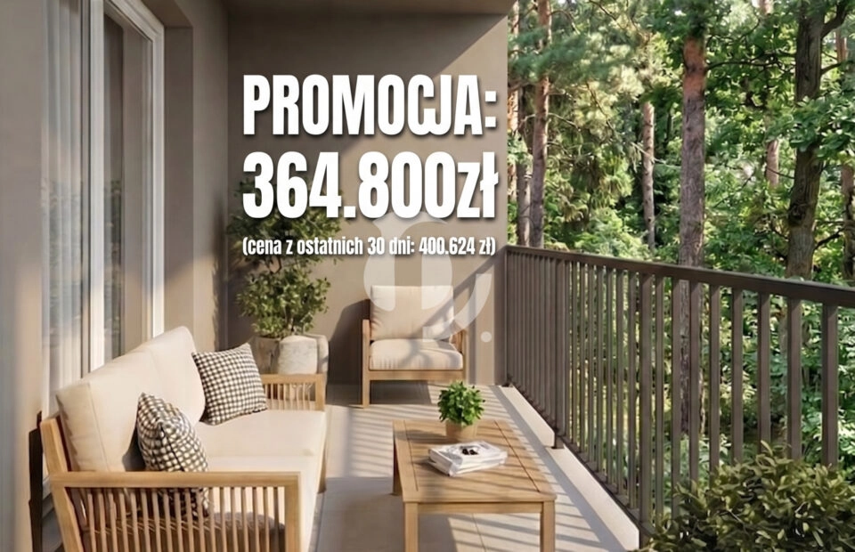 Duże 2 pokoje zachód balkon natura Gdynia