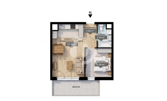 Duży balkon 6 piętro! 2pok 38m2|Blisko do centrum