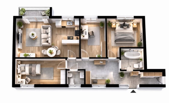 4 pokoje|balkon| blisko SKM| kameralny budynek