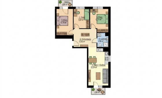 Duże Rodzinne 4pok 73m2|Spokoja okolica| MP w hali