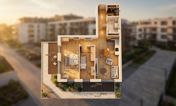 2 Tarasy z ogródkiem! 3pok 67m2| Blisko Malta!