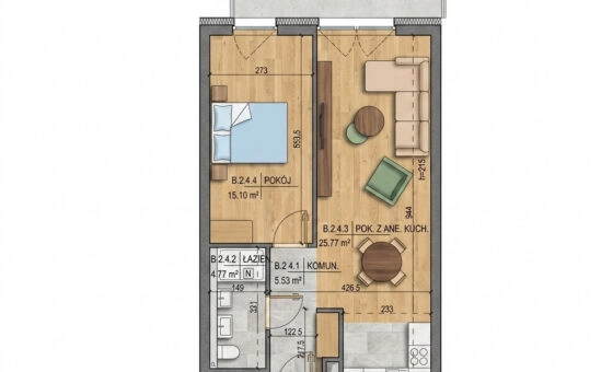 Przestronne 2pok. 51m2| Duża kuchnia|Blisko Malta!