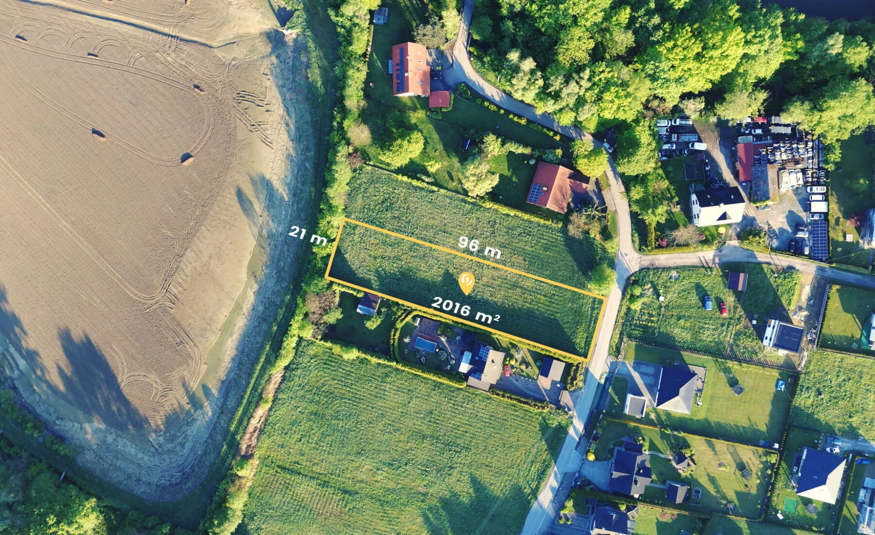 Duża działka budowlana 2015 m² Pisarzowice | MPZP,