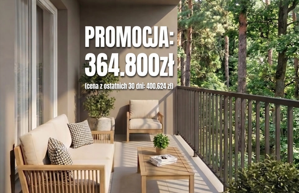 Duże 2 pokoje zachód balkon natura Gdynia