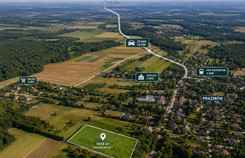 30 minut od Warszawy działka na dom z ogrodem