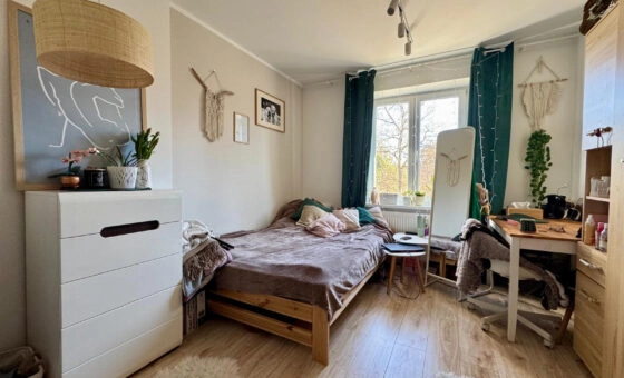 3 pokoje, 44,90m2, osobna widna kuchnia!