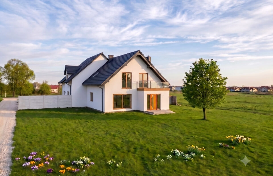 Bliźniak 120 m2 ogród 650 m2 Banino