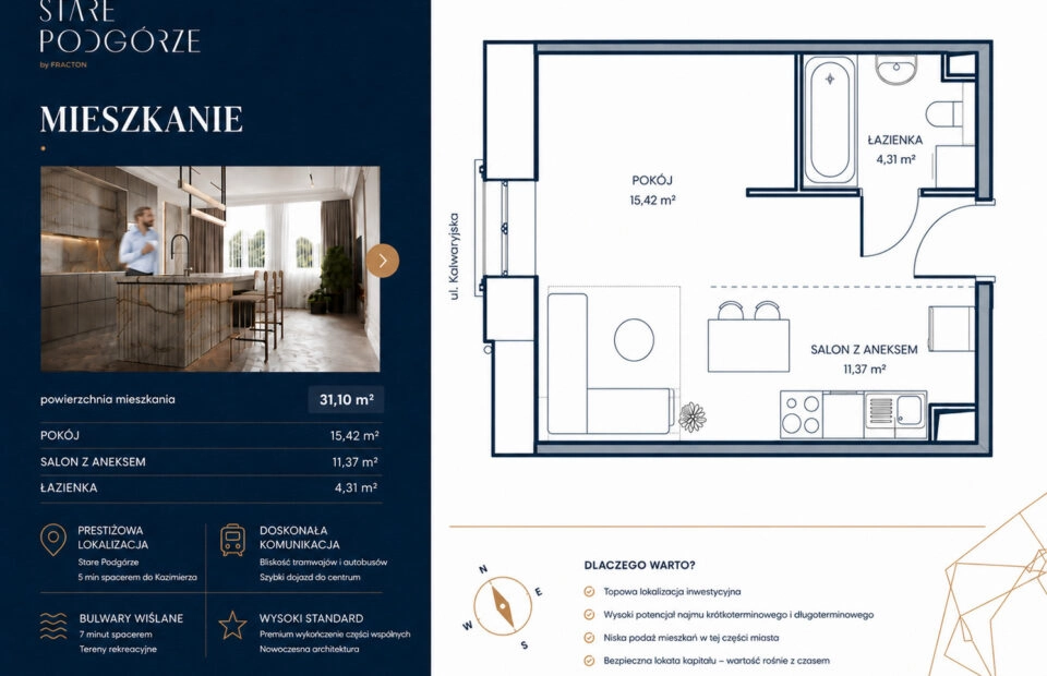 Top lokalizacja | Premium | Stare Podgórze