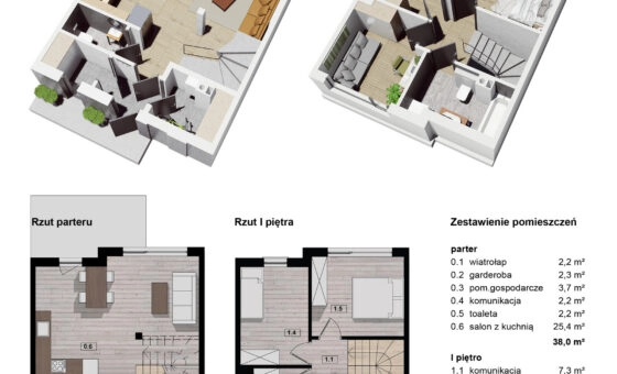 4-pokojowe mieszkanie, Rzeszów, dwupoziomowe