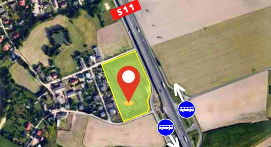 działka z planem pod U/P, przy S11
