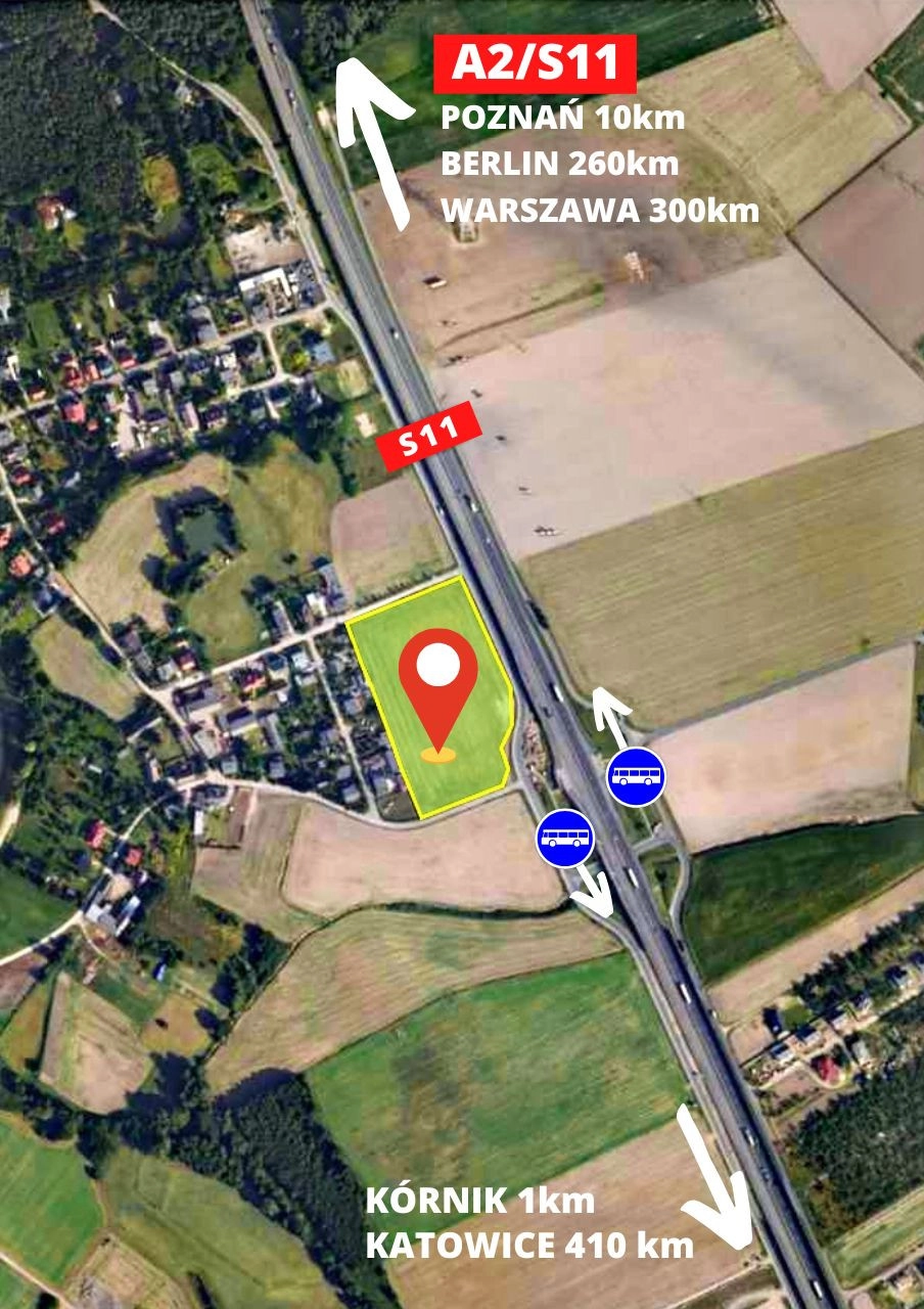 działka z planem pod U/P, przy S11