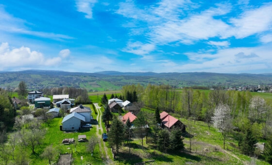 Siedlisko z drewnianym domem w Kobylanach.