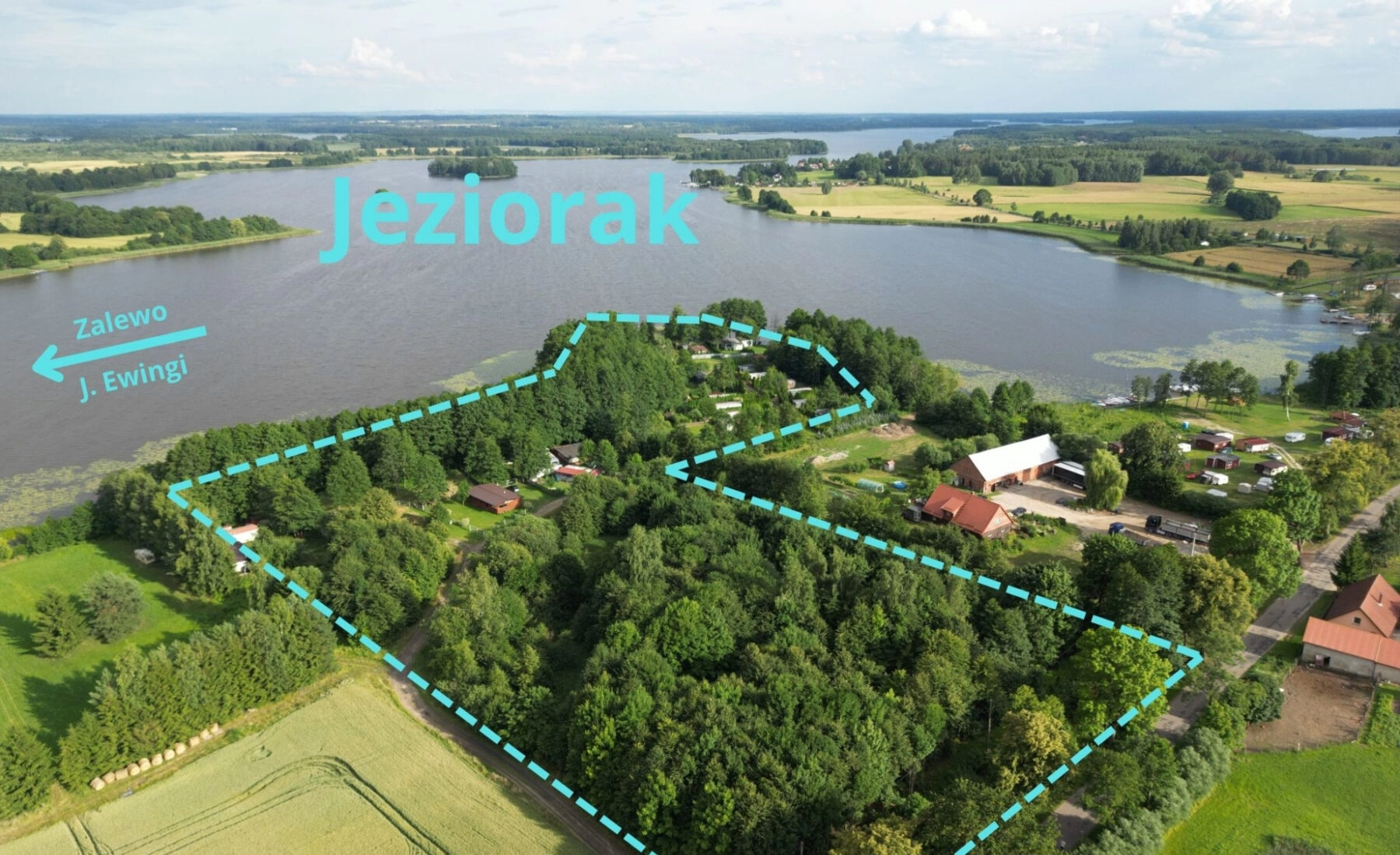 półwysep na Jezioraku pod inwestycję z domem