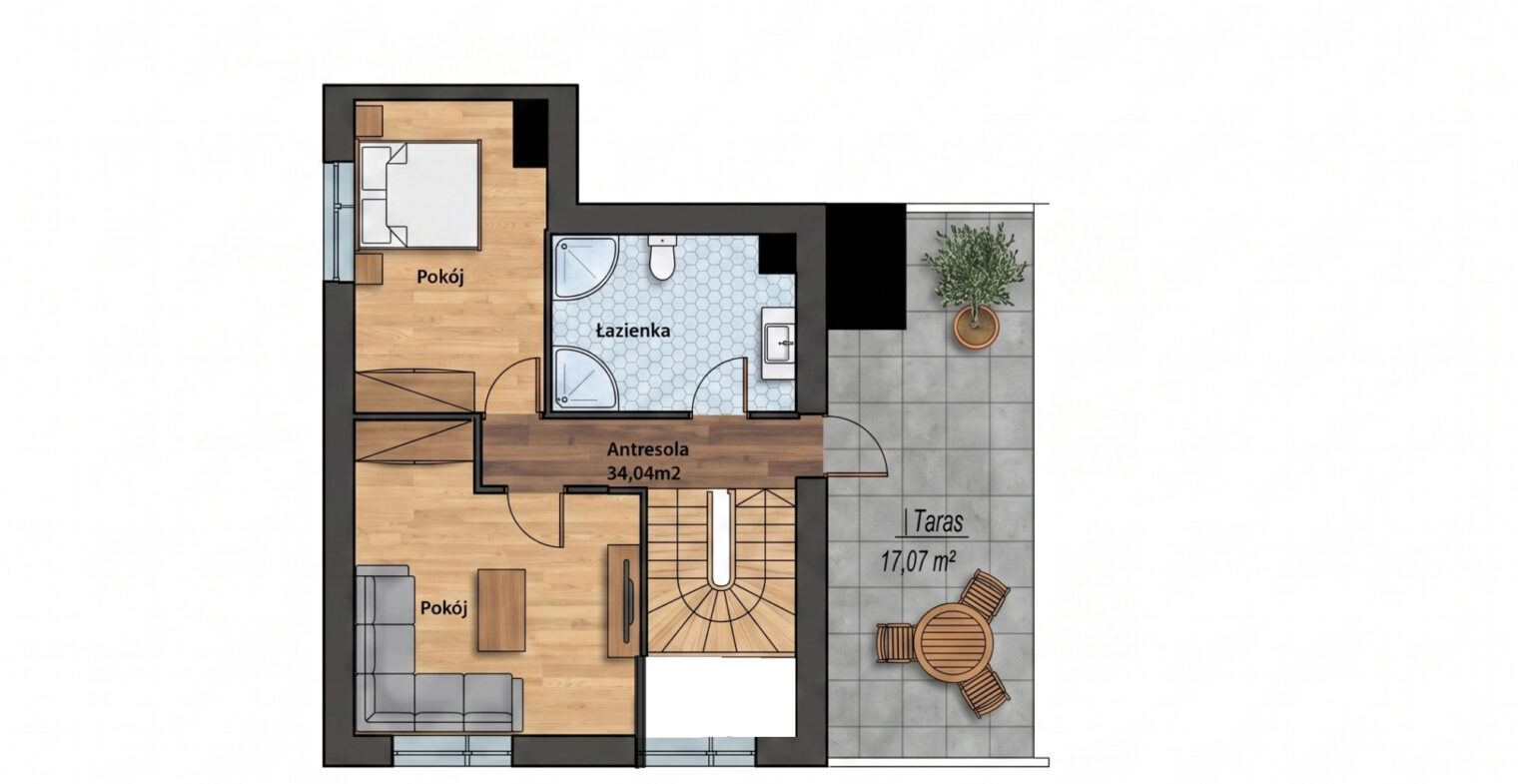 Duże Piętrowe i Przestrzenne 4pok 93m2| Taras!