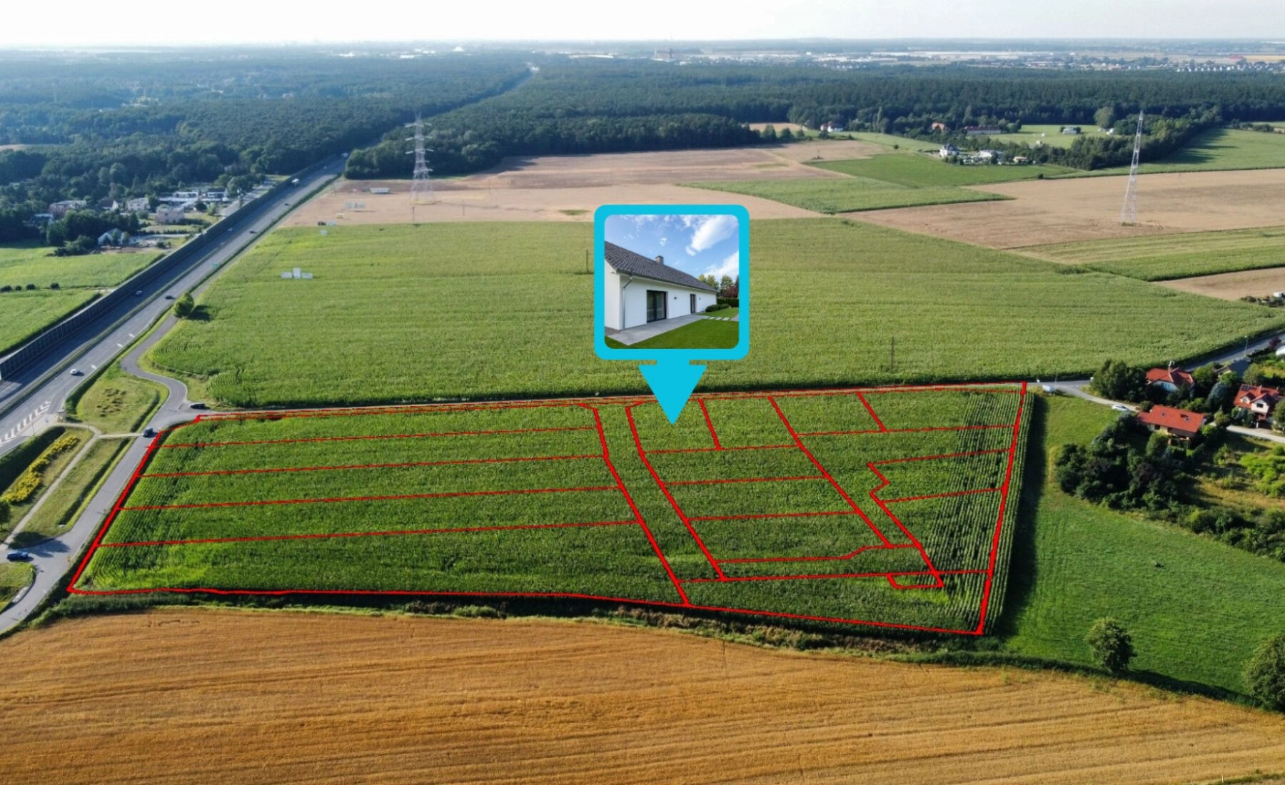 Działka budowlana 834 m² | MPZP: dom lub usługi |