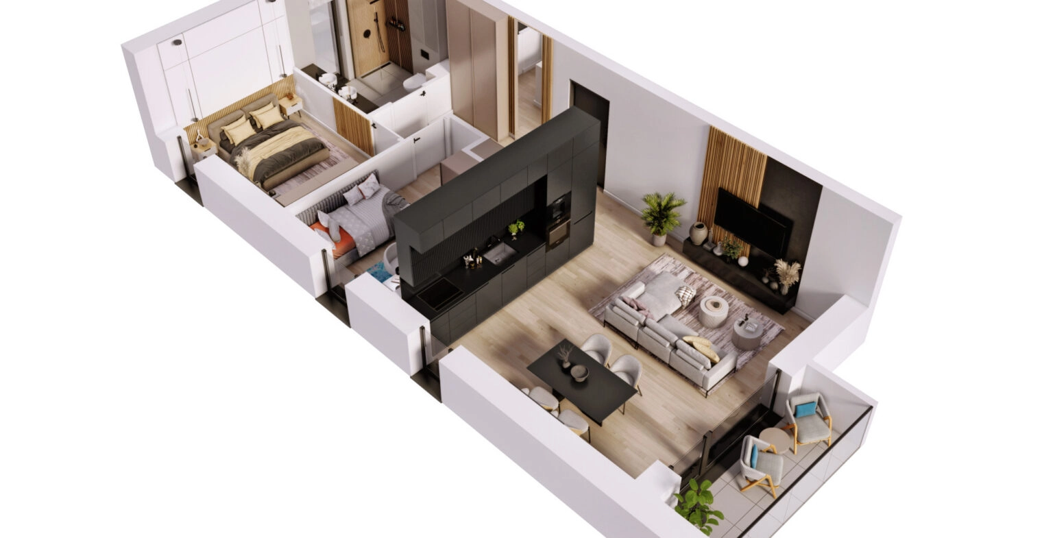 3 wygodne pokoje, balkon, parking