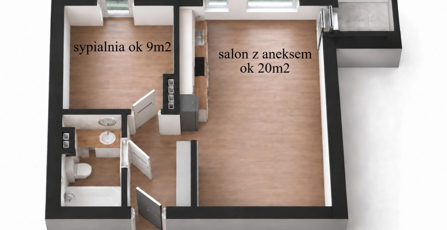 2 pokoje na wynajem | Balkon, parking, winda |